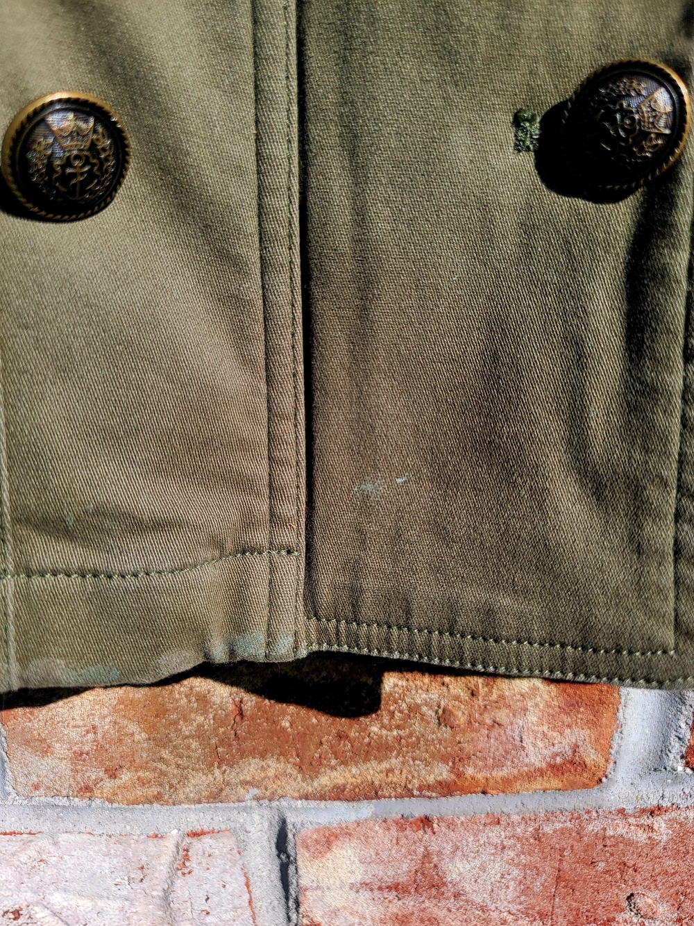 Women’s Military-Inspired Double-Breasted Utility Jacket — Olive - Picture 4 of 12